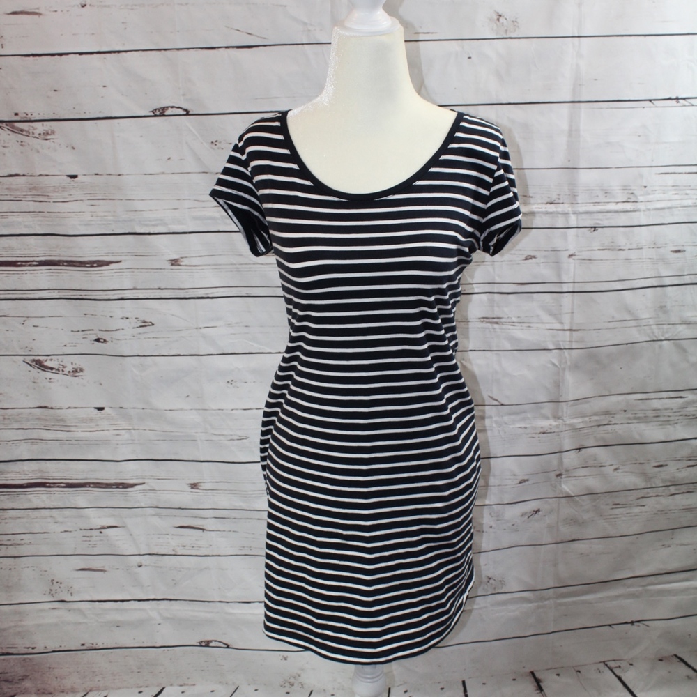 Navy Striped H&M T Shirt Dress